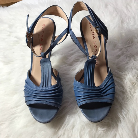 Anthropologie Shoes - Anthro Sacha London Leather Blue Heels